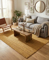 Woven Seaside Jute Collection Area Rug - Savannah (Yellow) Rectangle Yellow  lifestyle 17