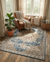 Coastal Manor Collection Area Rug -  Pelican Rectangle Slate Blue  lifestyle 10