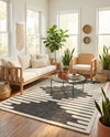 Monochrome Collection Area Rug -  Ash Rectangle Gray  lifestyle 6