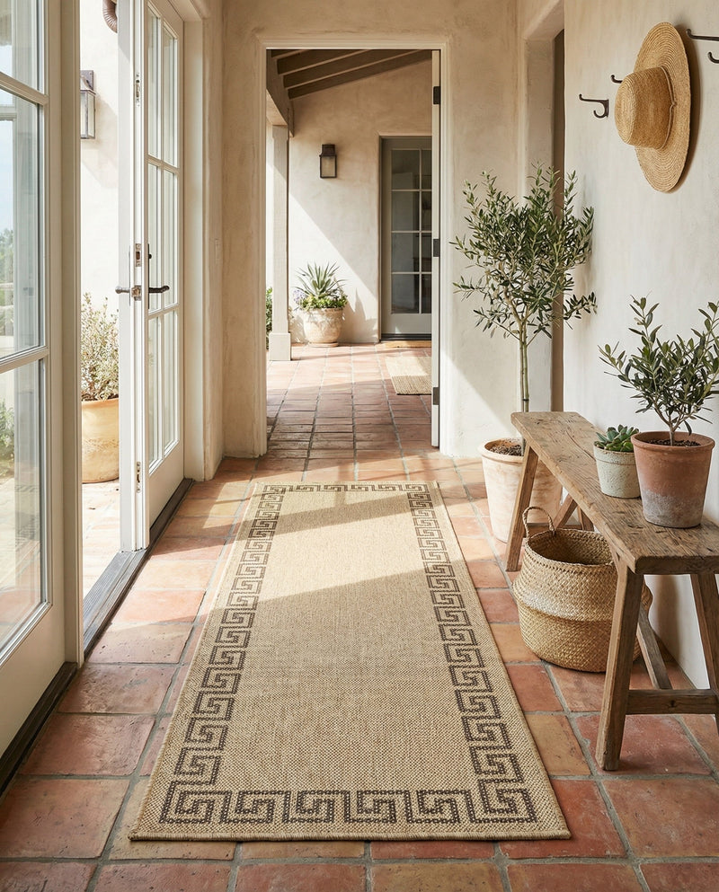 Sahara Sands Collection Area Rug -  Elephantine Runner Natural  lifestyle 49