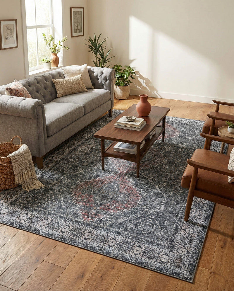 Heritage Elegance Collection Area Rug -  Uffizi Rectangle Gray  lifestyle 31