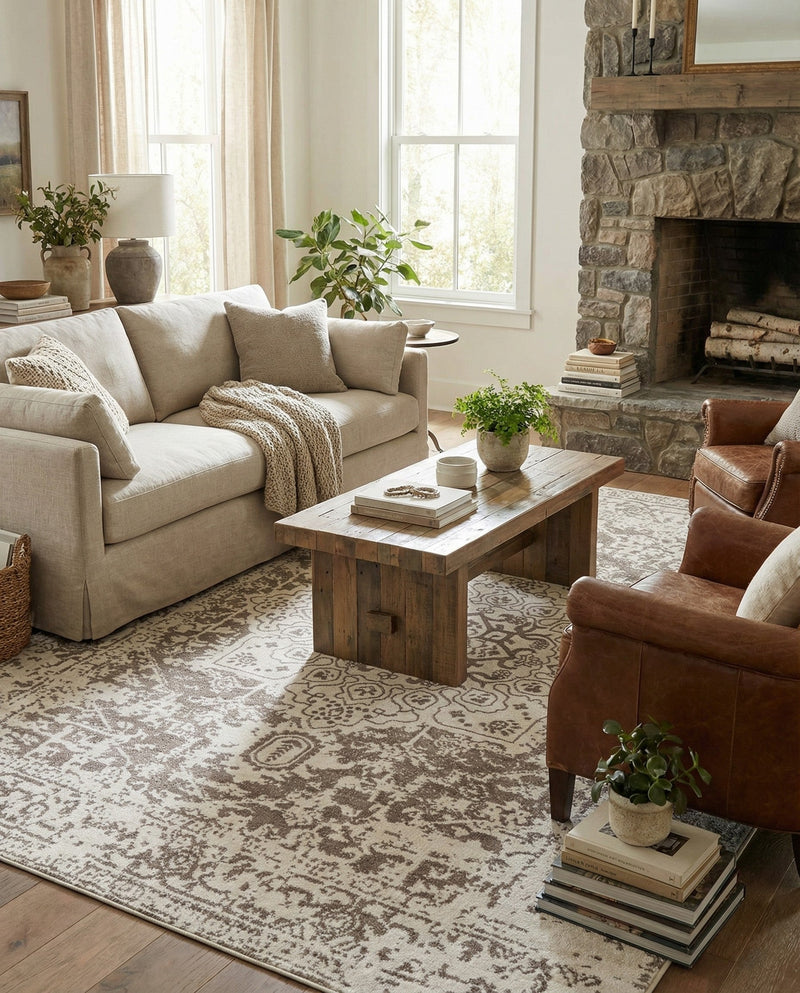 Georgetown Rugs Collection Area Rug - Dupont (White) Rectangle White  lifestyle 7