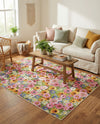 Seaside Blooms Collection Area Rug -  Marseilles Rectangle Multi  lifestyle 30