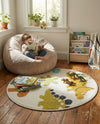 Wonder Tykes Collection Area Rug -  Pastiche Round Ivory  lifestyle 39