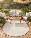 Tribal Terrace Treasures Collection Area Rug - Mayan Marina (Natural) Oval Natural  lifestyle 33