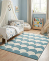 Wonder Tykes Collection Area Rug - Sparklewood Rectangle Sky blue  lifestyle 11