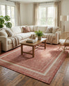 Terrace Fringe Collection Area Rug - Veranda (Rust Red) Rectangle Rust Red  lifestyle 14