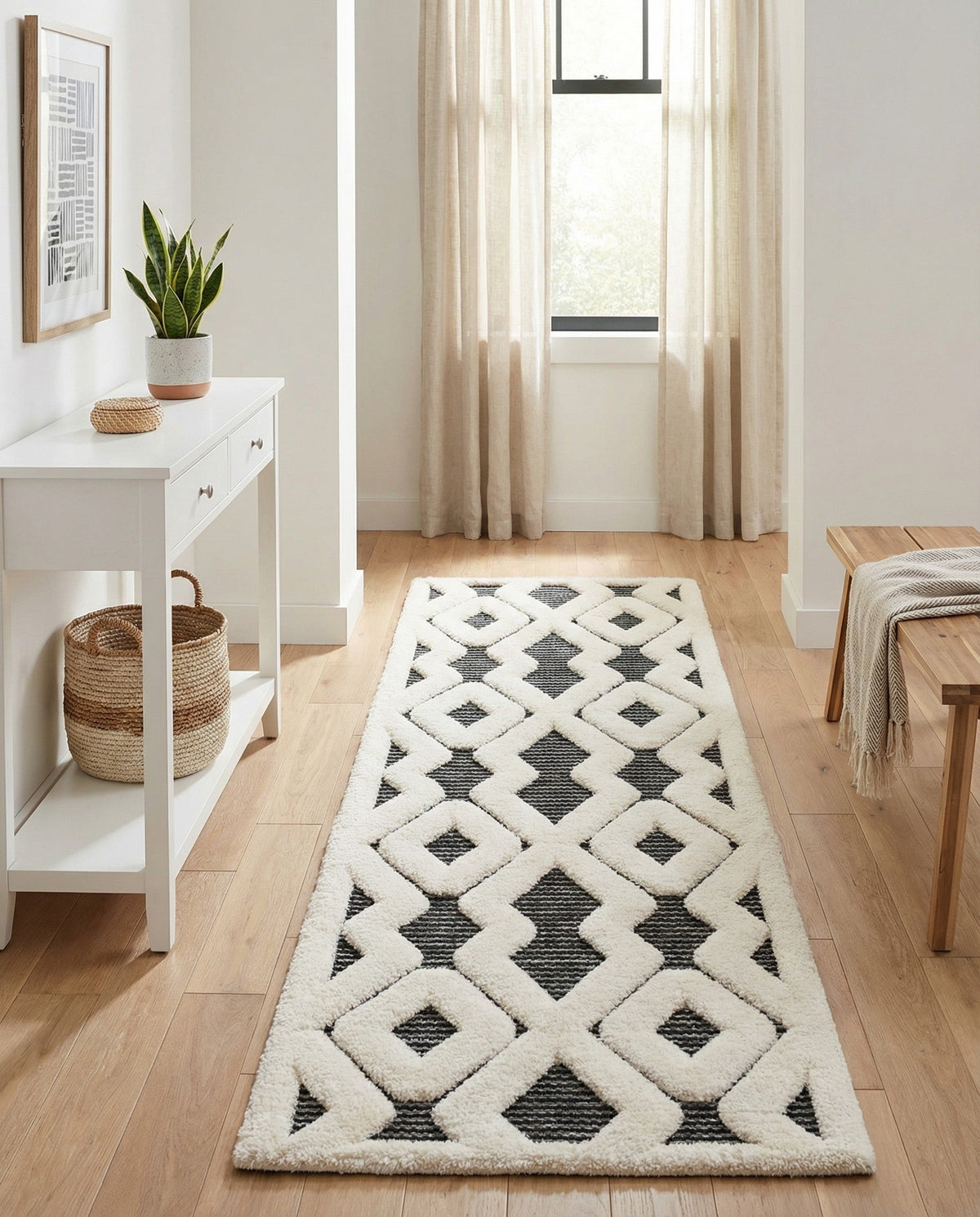 Monochrome Collection Area Rug -  Glacier Runner Gray  lifestyle 89