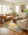 Beverly Grove Collection Area Rug -  Fairfax (Yellow) Rectangle Yellow  lifestyle 13