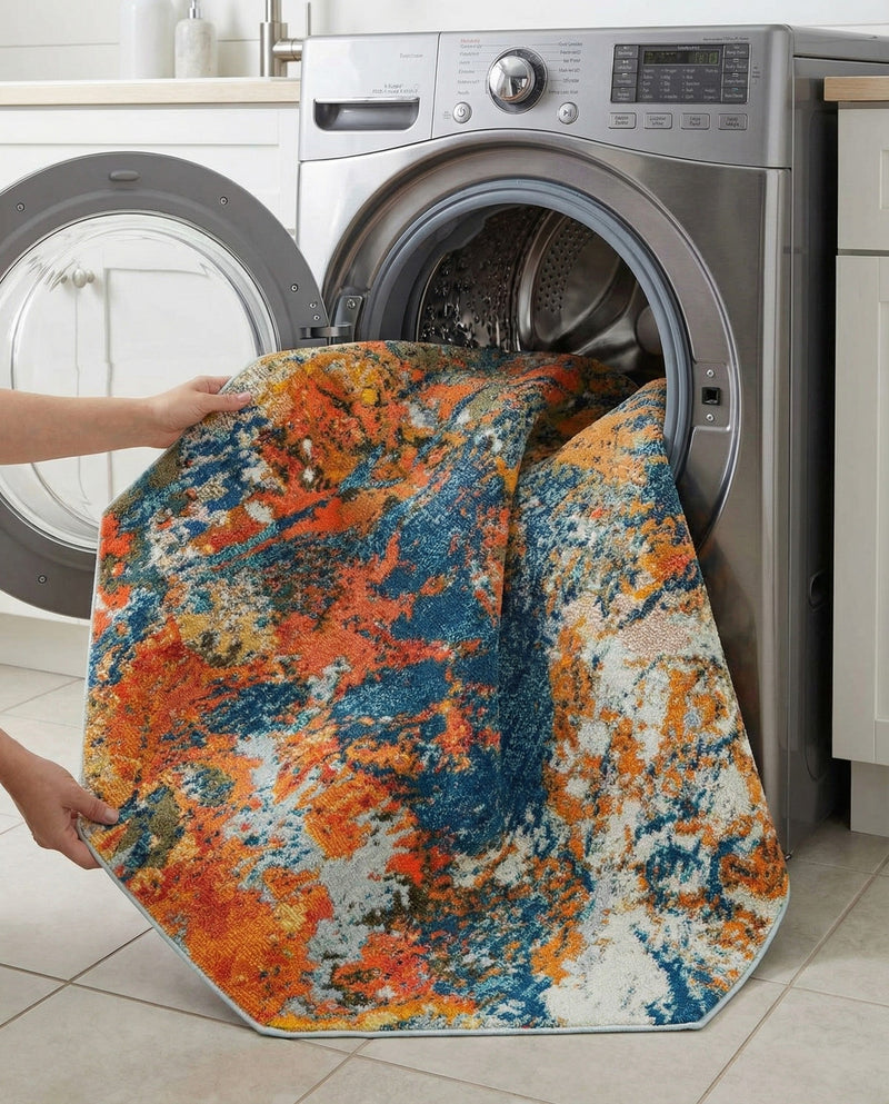 Colorburst Oasis Collection Area Rug -  Chroma Octagon Multi  lifestyle 36