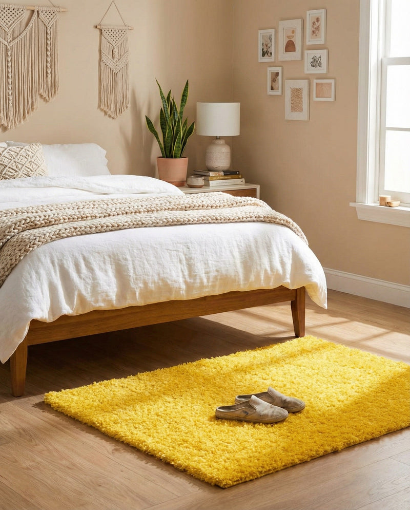 Plush Oasis Collection Area Rug - Serenity (Tuscan Sun Yellow) Rectangle Tuscan Sun Yellow  lifestyle 3