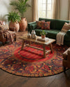 Safari Escape Rugs Collection Area Rug - Serengeti Round Multi  lifestyle 87