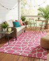 Savannah Escape Collection Area Rug -  Rainforest Rectangle Magenta  lifestyle 62