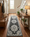 Beverly Grove Collection Area Rug - Melrose (Charcoal) Runner Charcoal  lifestyle 55