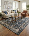 Cascade Range Collection Area Rug -  Shasta (Blue) Rectangle Blue  lifestyle 24