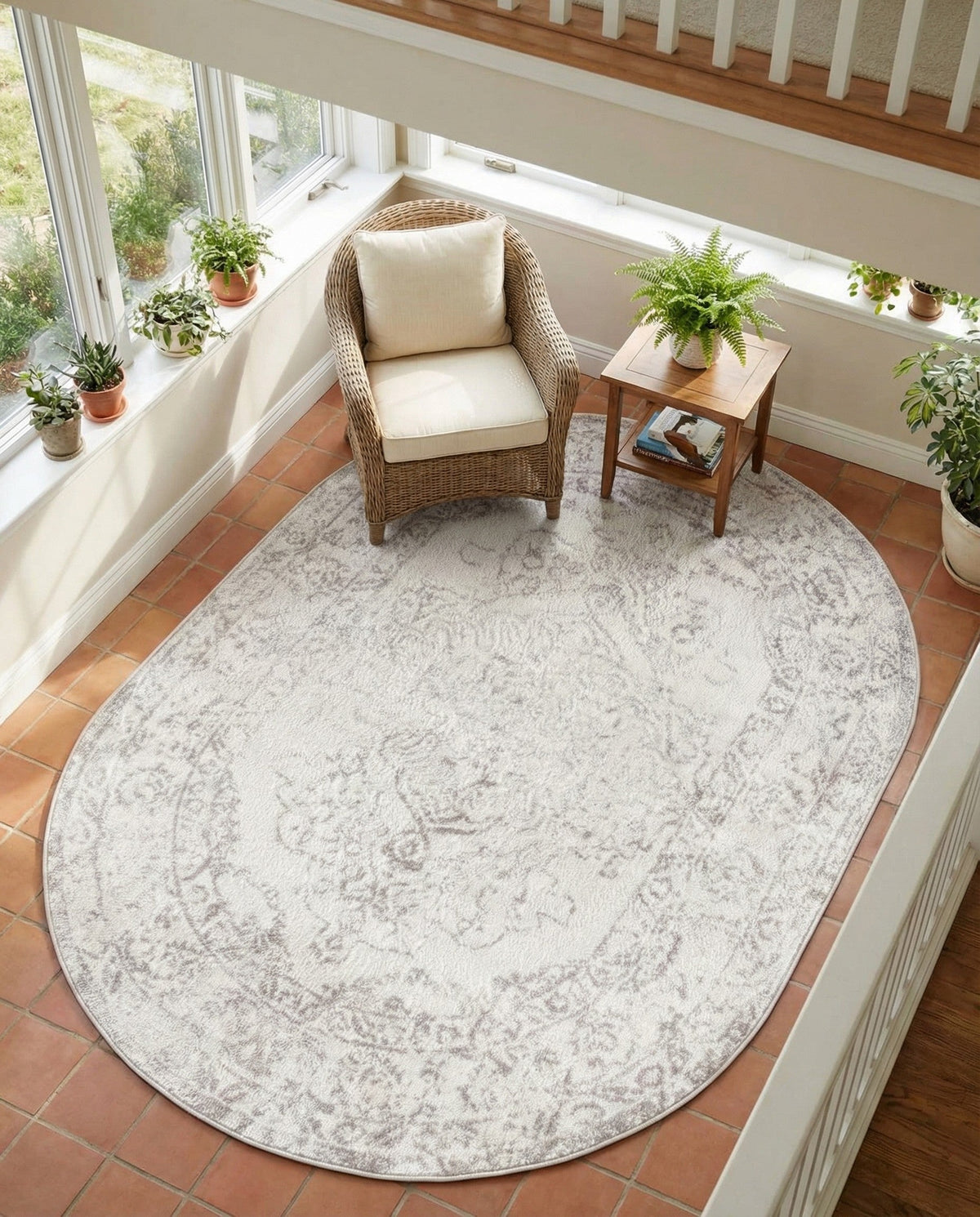 Cambridge Classics Collection Area Rug -  Magdalene (Ivory) Oval Ivory  lifestyle 68