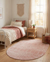 Marrakesh Lattice Collection Area Rug - Casablanca (Rose Pink) Oval Rose Pink  lifestyle 47