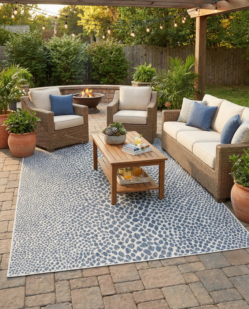 Urban Oasis Rugs Collection Area Rug -  Terrace (Blue) Rectangle Blue  lifestyle 35