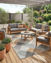 Urban Terrace Collection Area Rug - Metropolis Rectangle Gray  lifestyle 5