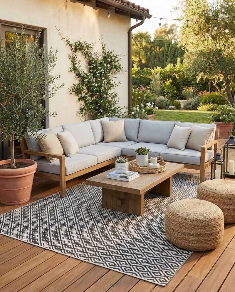 Urban Oasis Rugs Collection Area Rug -  Rooftop (Charcoal Gray) Rectangle Charcoal Gray  lifestyle 34