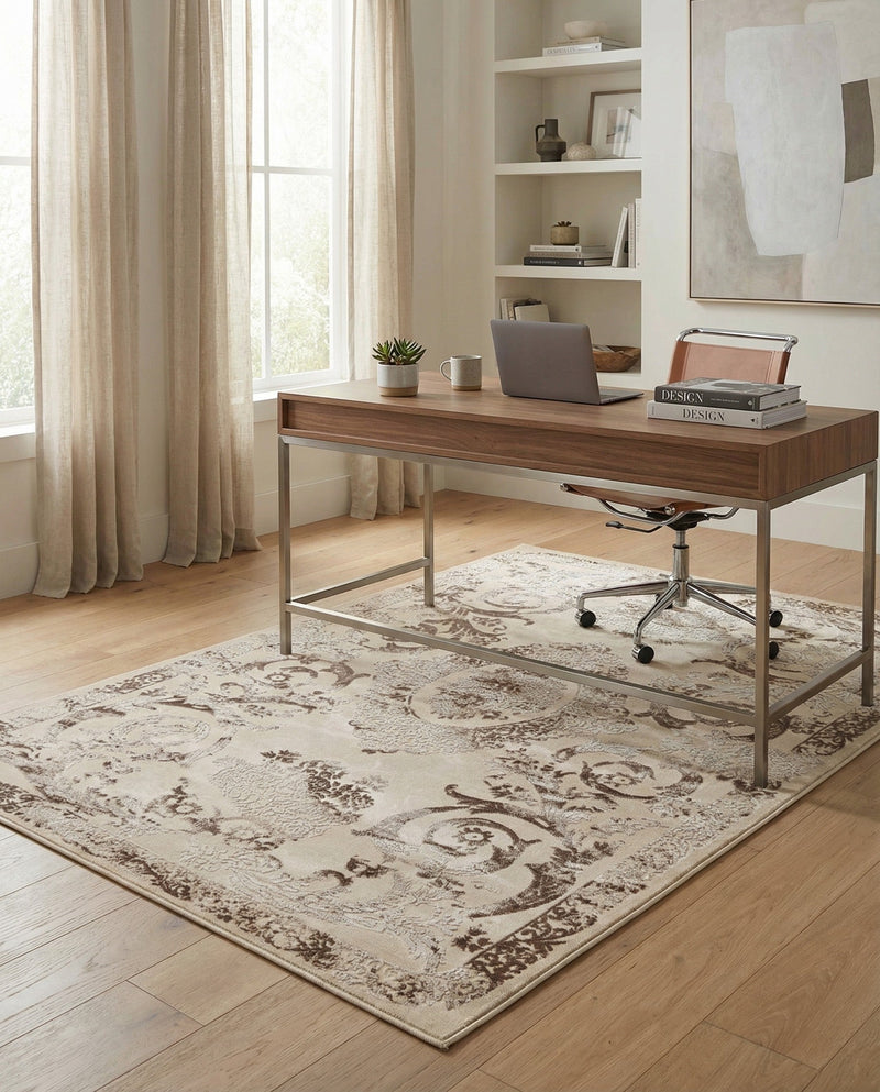 Bloomsbury Elegance Collection Area Rug - Mayfair Rectangle Beige  lifestyle 40