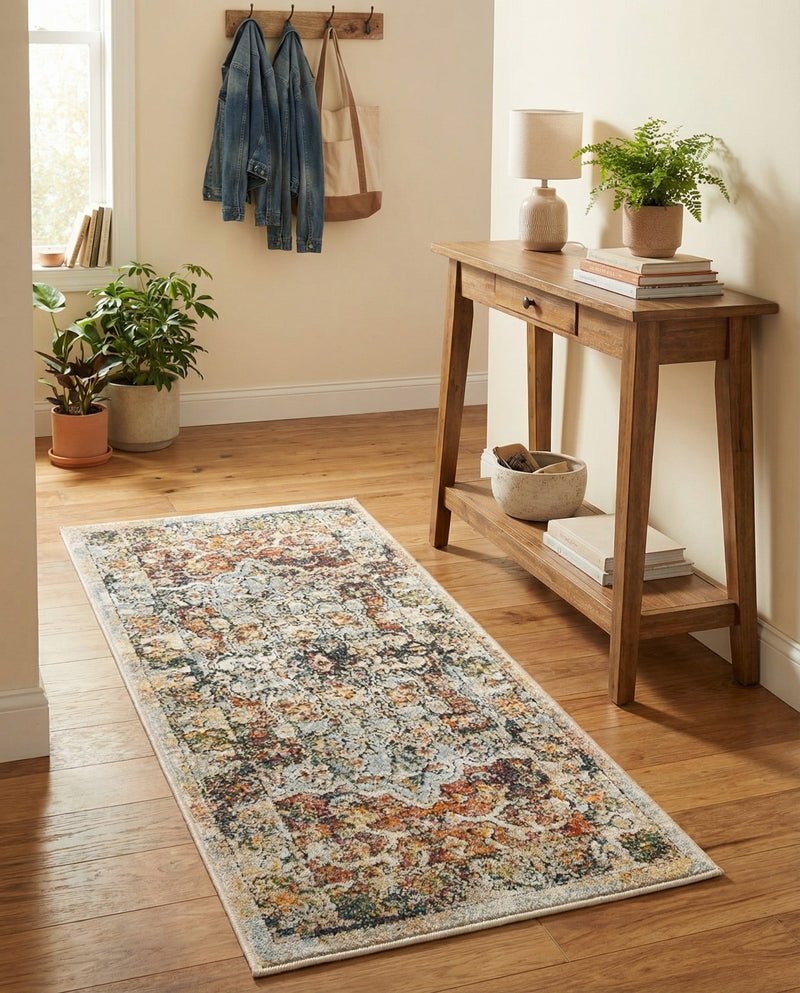 Savannah Soiree Collection Area Rug -  Everglade (Ivory) Runner Ivory  lifestyle 78