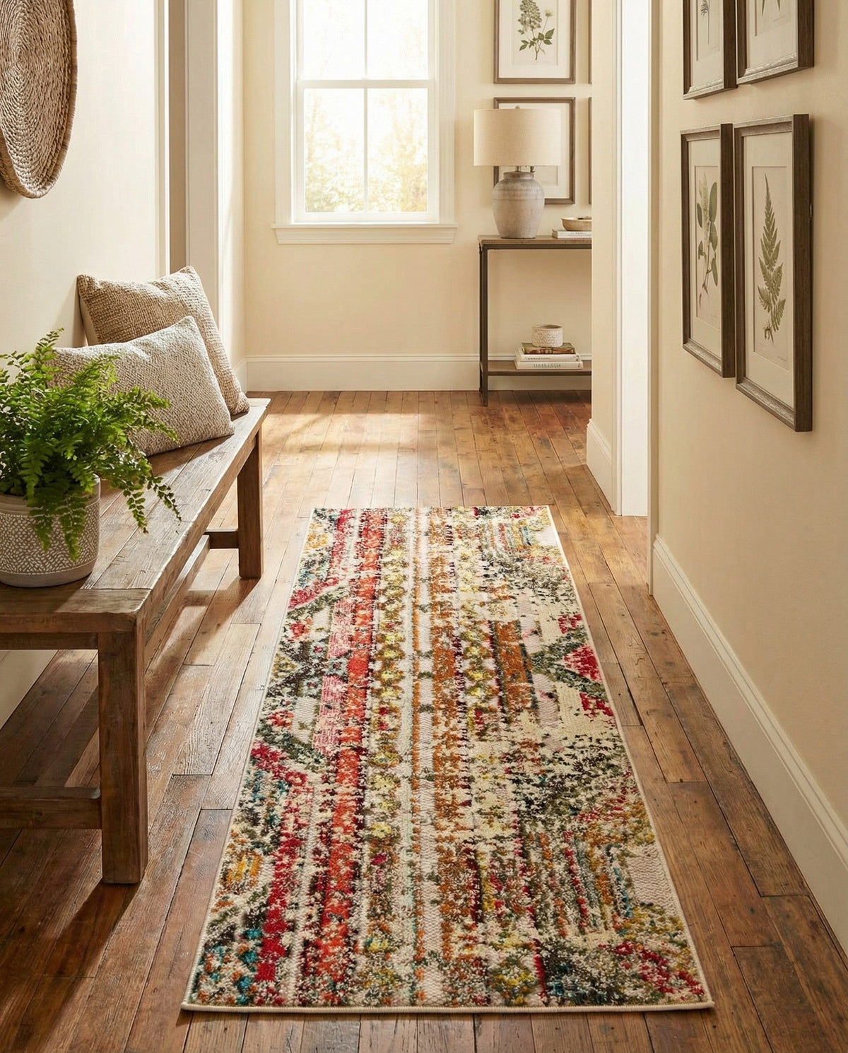 Outdoor Marrakesh Collection Area Rug -  Agadir Runner Multi Beige  lifestyle 116