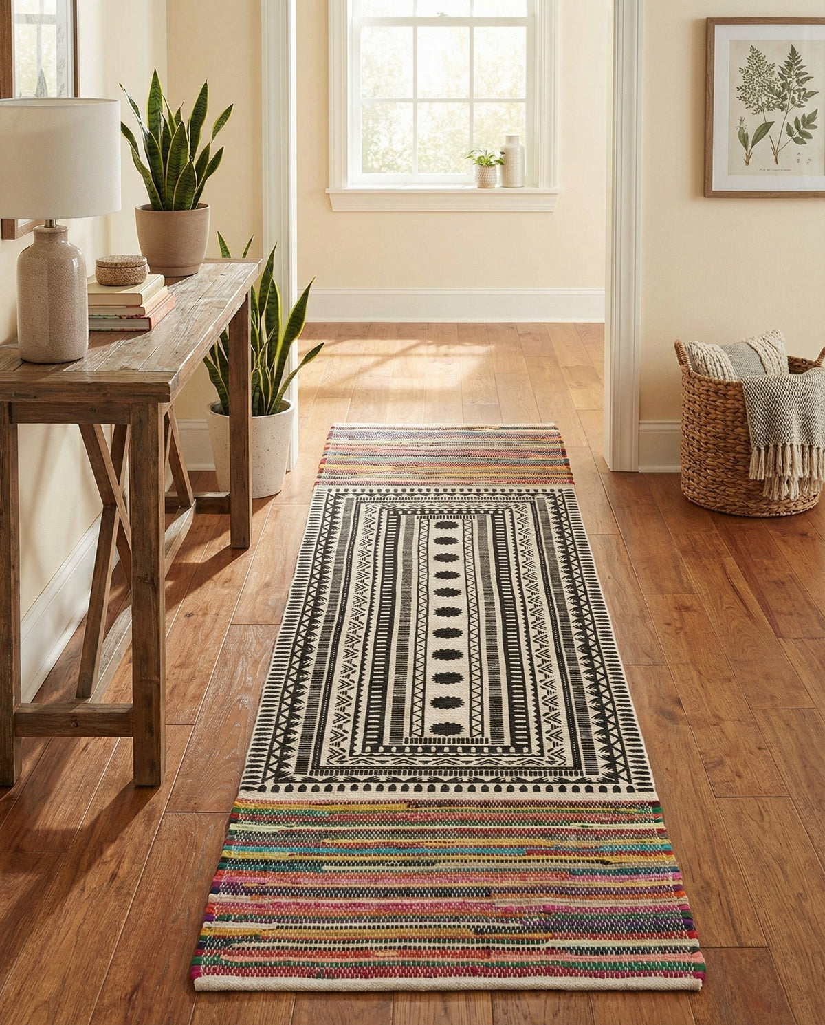 Thar Cotton Collection Area Rug -  Kovalam Runner Multi  lifestyle 44