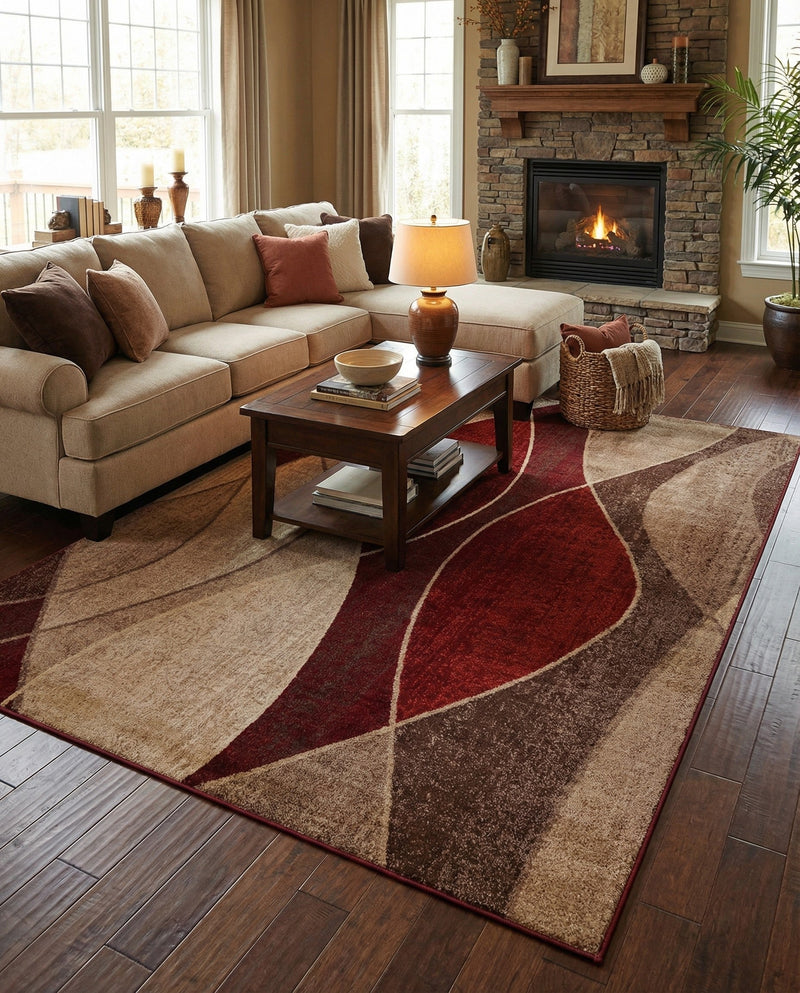 Autumn Meadow Collection Area Rug -  Emberglow Rectangle Multi  lifestyle 22