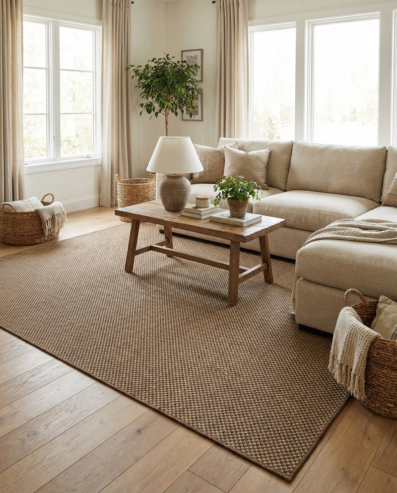 Sahara Sands Collection Area Rug -  Amarna Rectangle Natural and Brown  lifestyle 14