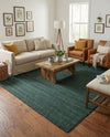 Woven Seaside Jute Collection Area Rug - Martha's Square Green  lifestyle 47
