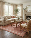 Terrace Fringe Collection Area Rug - Veranda (Rust Red) Rectangle Rust Red  lifestyle 21