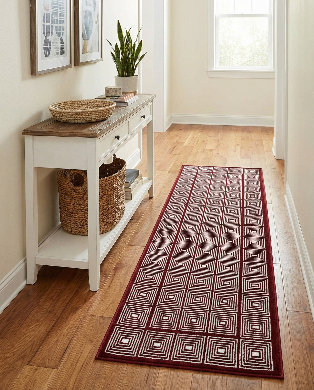 Aravalli Collection Area Rug -  Jaipur Runner Burgundy Red  lifestyle 158
