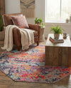 Colorburst Oasis Collection Area Rug -  Prism Octagon Multi  lifestyle 58