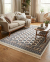 Samarkand Elegance Collection Area Rug -  Margilan (Ivory) Rectangle Ivory  lifestyle 9