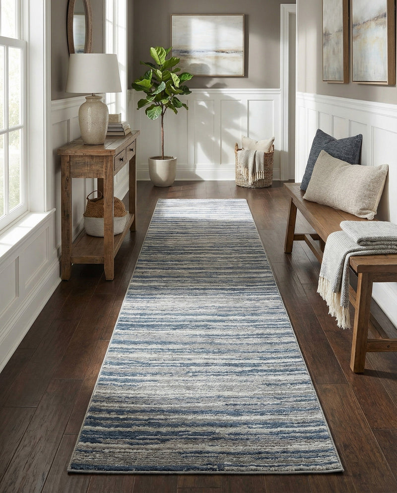 Sahara Essence Collection Area Rug - Oasis (Blue) Runner Blue  lifestyle 73