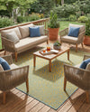 Urban Oasis Rugs Collection Area Rug -  Terrace (Yellow and Aqua) Square Yellow and Aqua  lifestyle 48