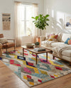 Sedona Vista Collection Area Rug -  Pricklypear Rectangle Multi  lifestyle 12
