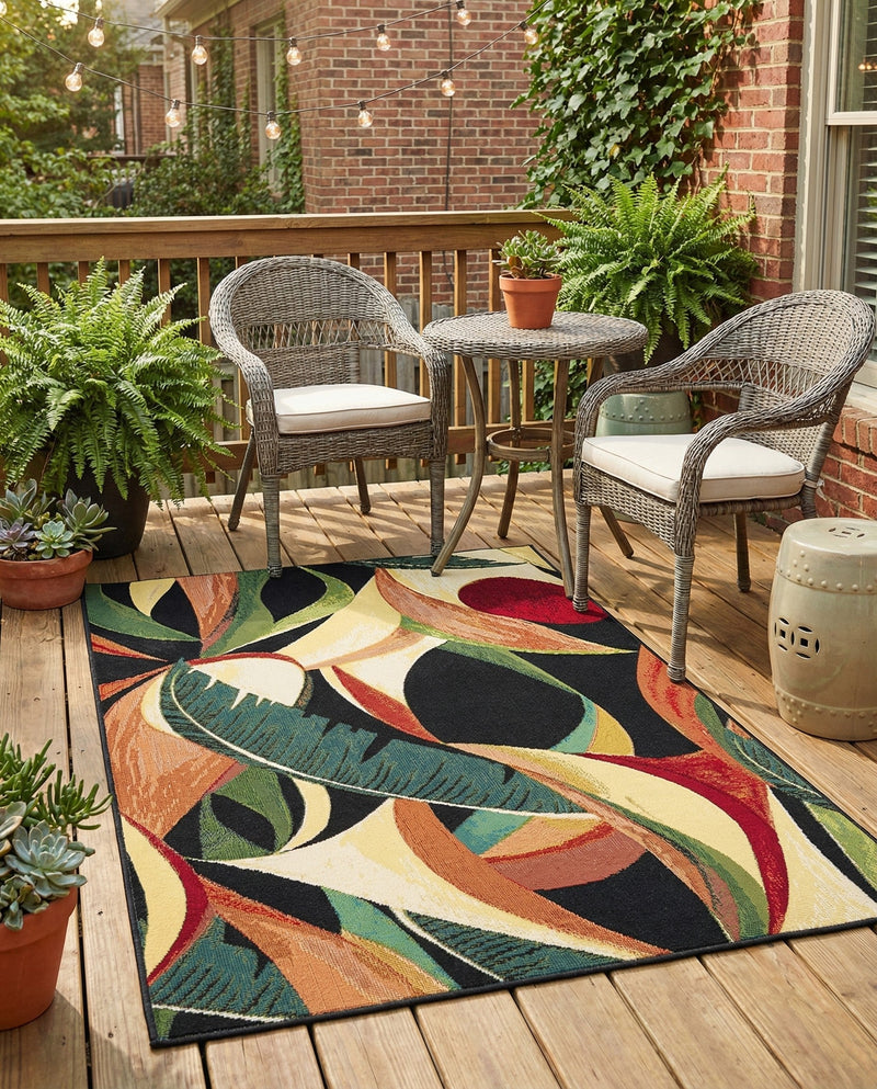 Seaside Blooms Collection Area Rug -  Tivoli Rectangle Multi  lifestyle 13