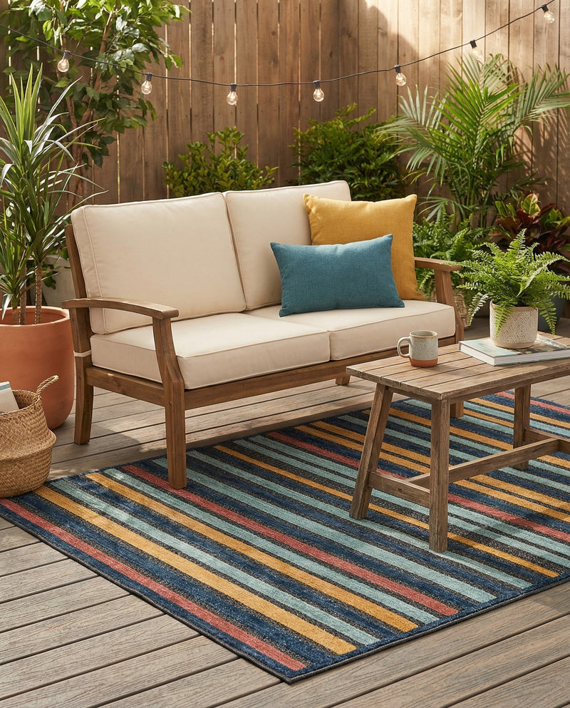 Caribbean Terrace Collection Area Rug -  Martinique Rectangle Charcoal  lifestyle 7