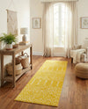 Marrakesh Lattice Collection Area Rug - Casablanca (Yellow) Runner Yellow  lifestyle 56