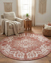 Urban Oasis Rugs Collection Area Rug -  Penthouse (Rust Red) Round Rust Red  lifestyle 59