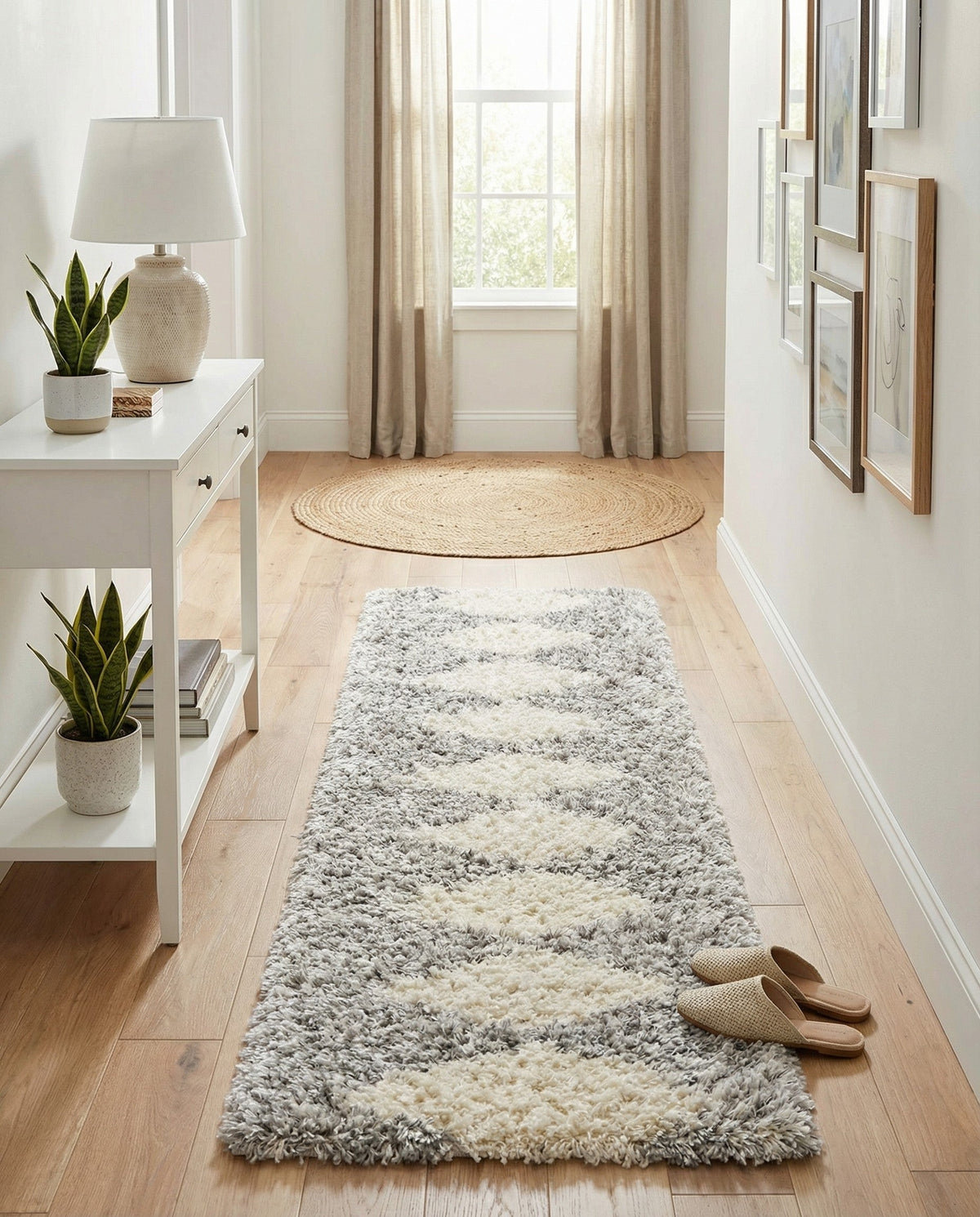 Eternal Plush Oasis Collection Area Rug -  Bliss Runner Pearl and Gray  lifestyle 85