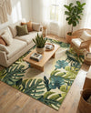 Seaside Blooms Collection Area Rug -  Ivy Rectangle Green  lifestyle 48