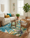 Seaside Blooms Collection Area Rug -  Arcadia Rectangle Multi  lifestyle 29
