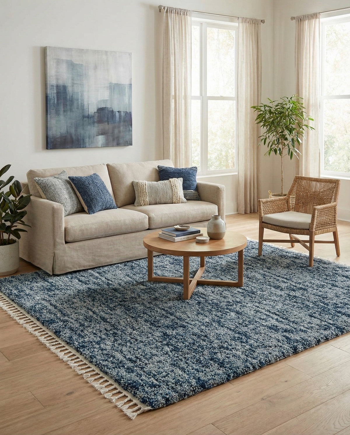 Cozy Cove Shag Collection Area Rug -  Harbor Square Blue  lifestyle 126