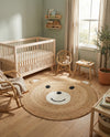 Playful Threads Jute Collection Area Rug - Tanglewood Round Natural and White  lifestyle 69