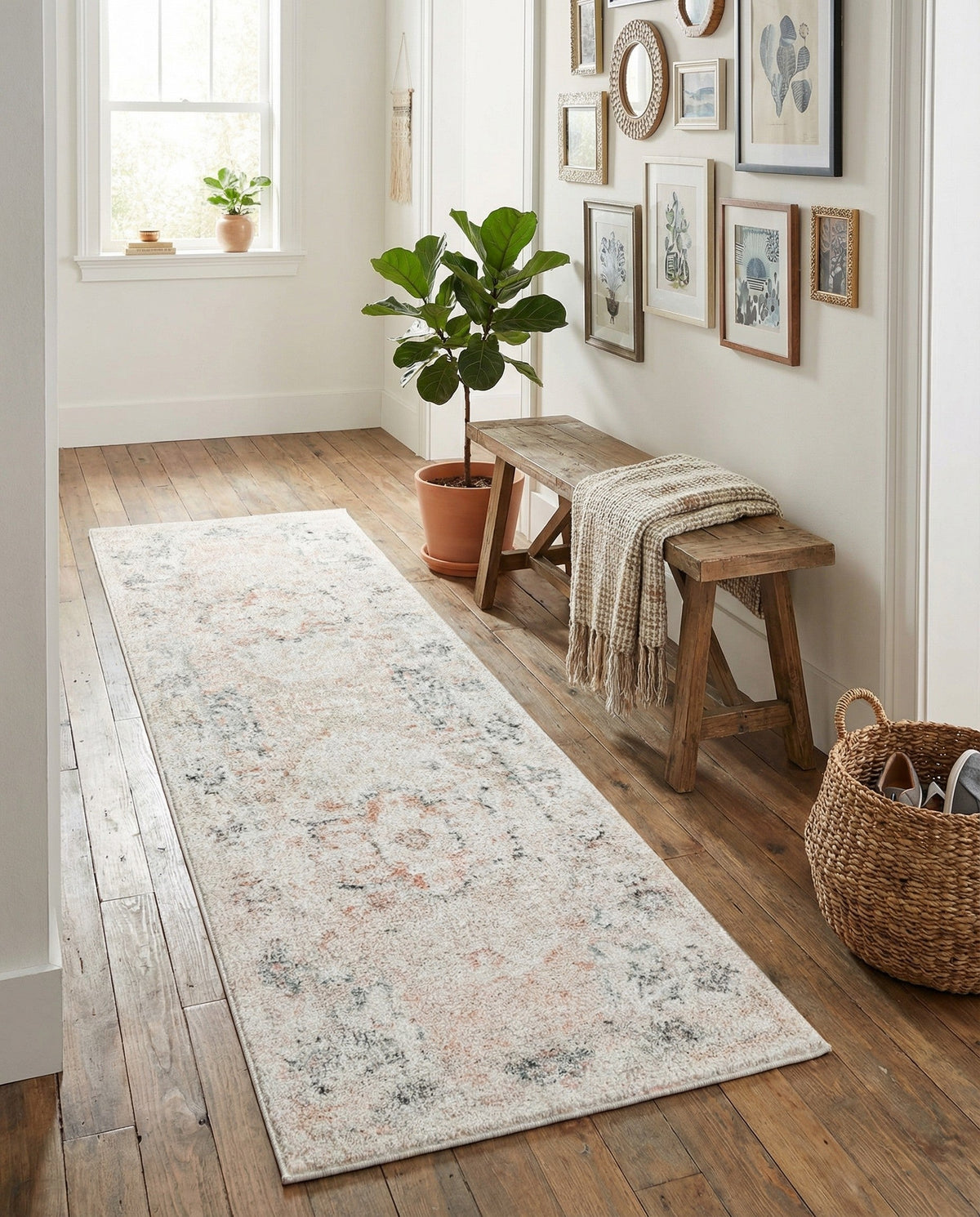 Parisian Elegance Collection Area Rug - Versailles (Ivory) Runner Ivory  lifestyle 85