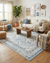 Savannah Elegance Collection Area Rug -  Tybee (Aqua Blue) Rectangle Aqua Blue  lifestyle 3