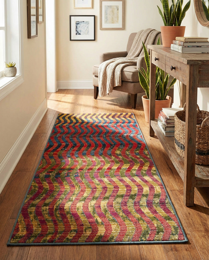 Urban Terrace Collection Area Rug -  Walkway Runner Multi  lifestyle 57